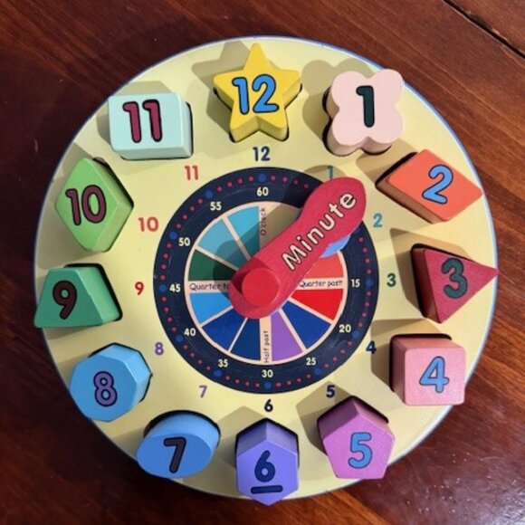 Melissa & Doug Other - Melissa and Doug Shape Sorting Puzzle Clock